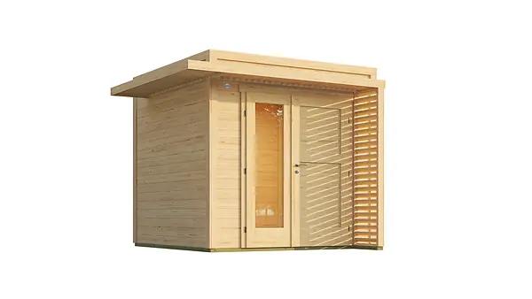 Abri de jardin en bois Amberley 1 - Naturel - L.289xH.234xP.289cm WEKA Offre Limitée