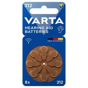Piles auditives 312 par 8 - VARTA Authentique