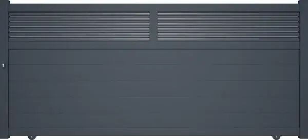 Nouveauté Portail coulissant alu Wilder - Gris 7016 - H.1634xL.3750mm ELSEALU