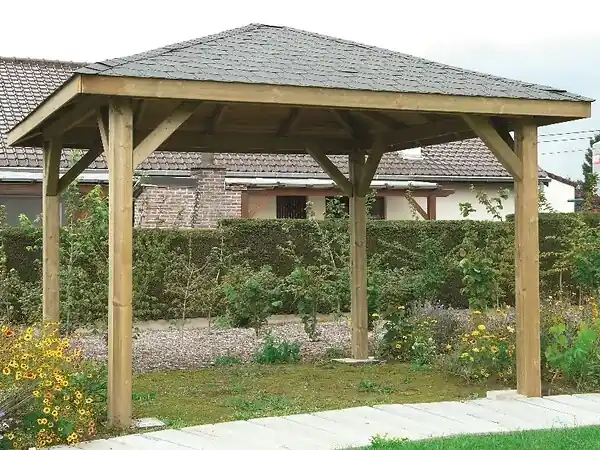 Pavillon modulable pin sylvestre S7715 - L.437xl.437xH.289cm SOLID Haute Qualité