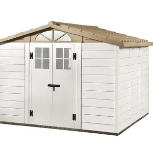 Abri de jardin résine EVO 280 - Beige - L.261xP.309xH.225cm HABRITA Soldes