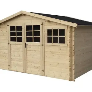 Nouvelle Collection Abri de jardin en bois "Rocval" - 456 x 425 x 232 cm - 19.42 m² - 28 mm HABITAT ET JARDIN