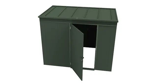Authentique Abri de jardin en métal lique GARY T8 - Vert - l.292xH.219.1xP.198cm WEKA