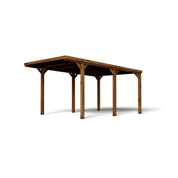 Carport en bois traité Victor – 1 voiture – L3,22×P5,12×H2,52m CERLAND Must-Have