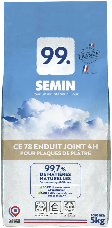Prix Réduit Enduit bande joint Semin99 5 kg - SEMIN