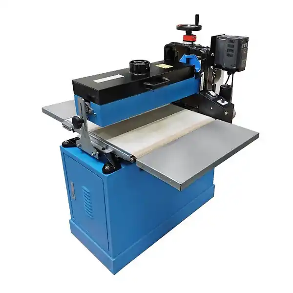Prix Réduit Ponceuse brosseuse à rouleau Leman PON560 1500W ponçage 560mm maxi avec armoire de rangement et rallonge de table