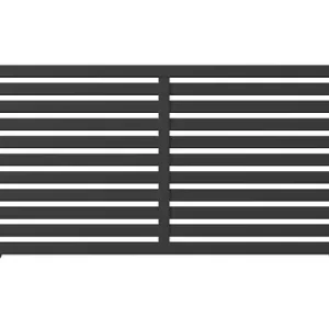 Portail coulissant alu Otis - Gris 7016STR - 3250x1600mm ELSEALU Remise