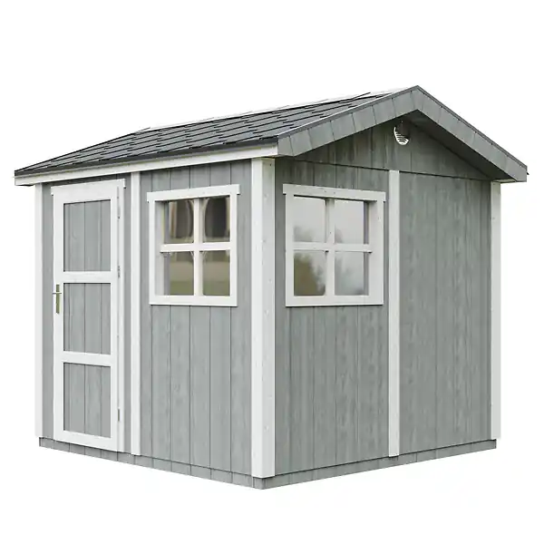 Populaire Abri de Jardin Qualité Premium 5,9 m² - H252x250x294 cm - Construction de Panneaux LP Smartside - Timbela M913-CAVERN STEEL