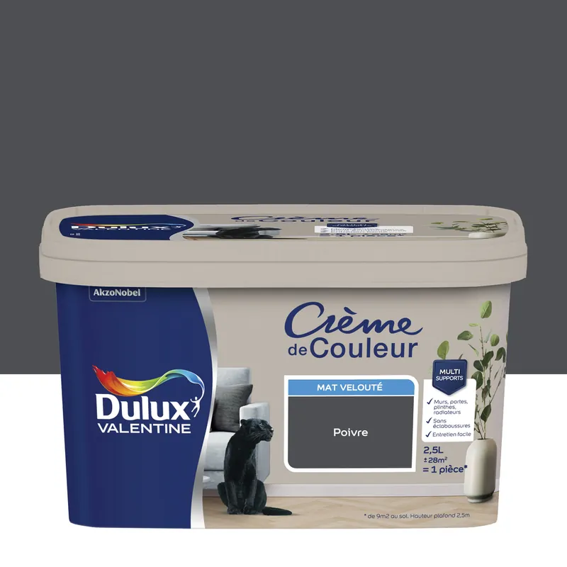 Commander Vite Peinture Crème De Couleur Mat Poivre 2,5 L - DULUX VALENTINE