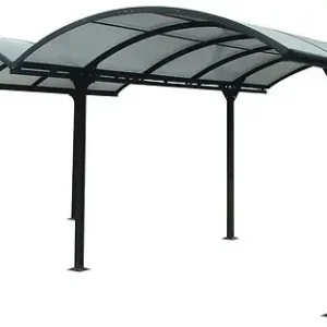 Carport double aluminium - Gris anthracite - L.590xP.485cm HABRITA Promotion