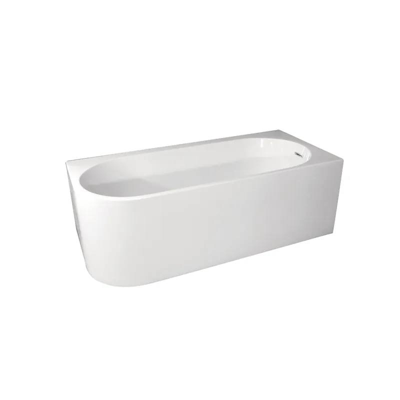 Prix Promo Baignoire semi-îlot angle droit blanche 160 X 75 cm Sienna BALNEO