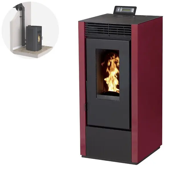 Certifié Pack Poêle à granules MARINA 14 Etanche Canalisable + Kit Conduit Ventouse (sortie façade) - INTERSTOVES