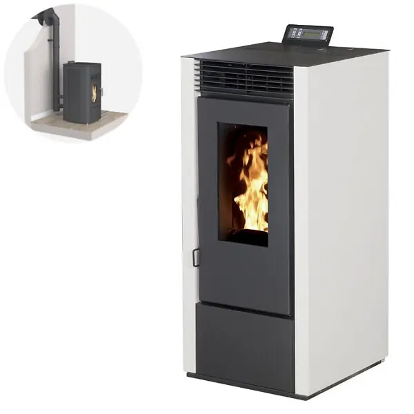 Pack Poêle à granules MARINA 14 Etanche Canalisable + Kit Conduit Ventouse (sortie façade) - INTERSTOVES Livraison Express