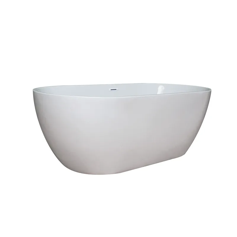 Baignoire îlot ovale blanche 160 x 75 cm Orelia BALNEO Affaire À Saisir