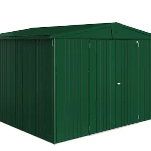 Usine Directe Abri de jardin en acier Europa T7 - Vert foncé - L.316xH.209xP.300cm BIOHORT