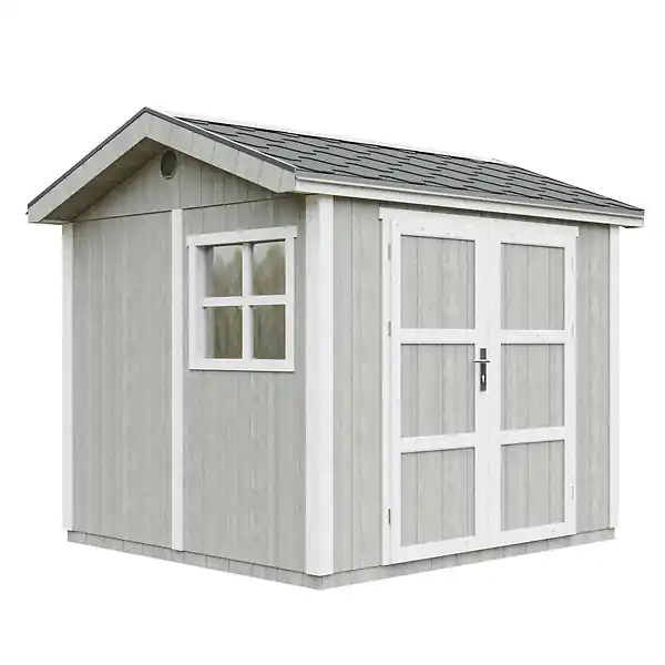 Must-Have Abri de Jardin Qualité Premium 5,9 m² - H252x250x294 cm - Construction de Panneaux LP Smartside - Timbela M913A-TUNDRA GREY