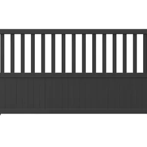Portail coulissant alu Mood - Gris 7016 - L.375xH.140cm ELSEALU Acheter En Ligne