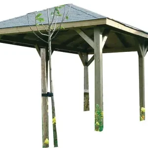 Offre Spéciale Pavillon jardin bois Superia Pavilion - L.449xl.347xH.289cm SOLID