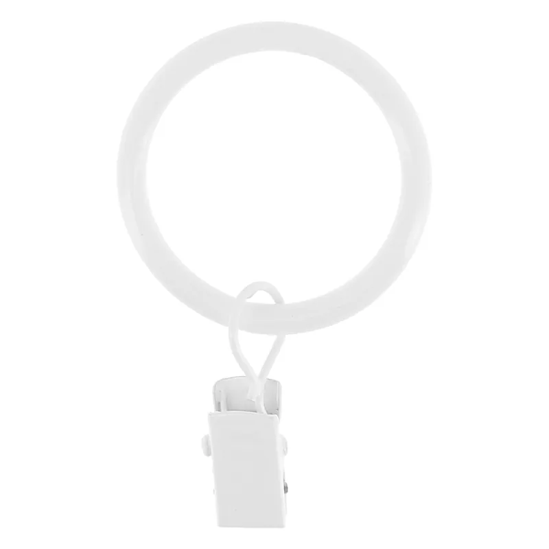Nouvelle Collection Anneaux avec pince en métal diam 42 diam Finition Blanc brillant par 6 - MOBOIS