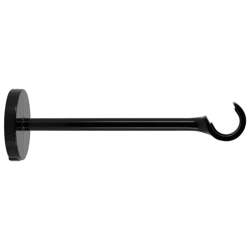 Support ouvert en métal diam 20 mm Finition Noir brillant par 2 - MOBOIS Super Prix
