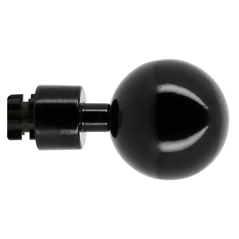 Embout déco boule en métal diam 20 mm Finition Noir brillant par 2 - MOBOIS Offre Limitée