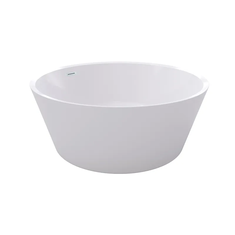 Baignoire îlot ronde blanche diamètre 140 cm Ciarra BALNEO Authentique