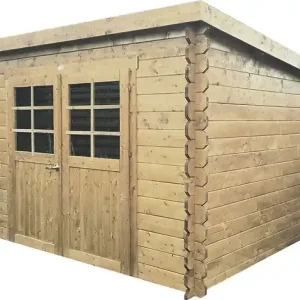 Abri de jardin bois Brest - Autoclavé - L.298xP.298xH.220cm SOLID Offre Du Jour
