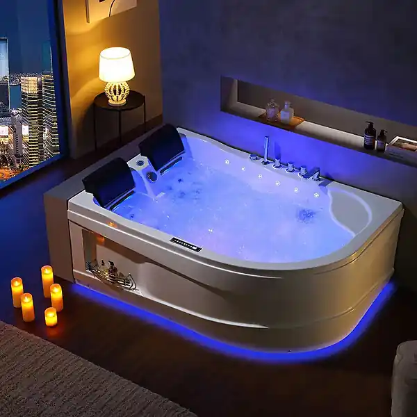 Baignoire balnéo Kalliste Droite 47 jets Whirlpool DISTRIBAIN Vente Flash