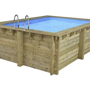 Piscine bois rectangle " Zanzibar "- 3,50 x 2,30 x 1,24 m HABITAT ET JARDIN Commande En Gros