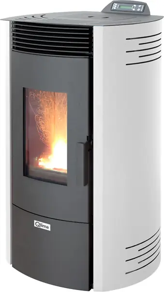 Livraison Express Poêle à granulés acier Lindara 97 Smart S-Line Blanc 4kW QLIMA