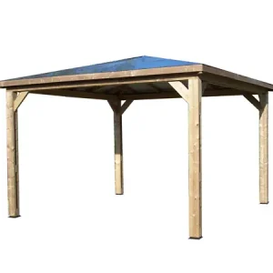 Pool house bois Blueterm - L.379xl.379cm HABRITA Dernier Modèle
