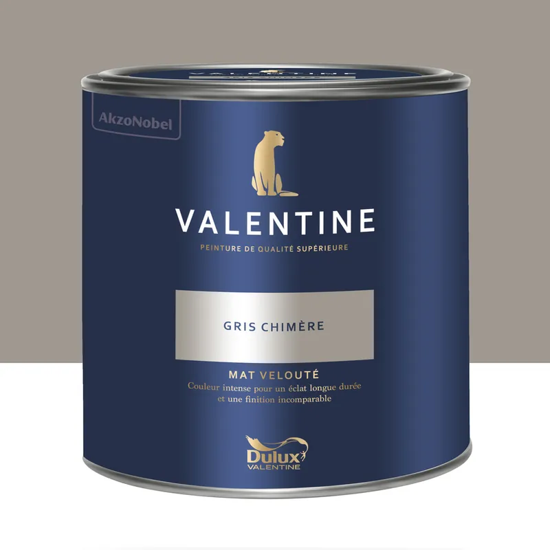 Vente Directe Peinture Valentine Mat Velouté Gris Chimère 2 L - DULUX VALENTINE