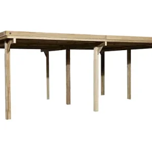 Carport double en bois 618T1 - L.663xH.229xP.465cm WEKA Super Prix