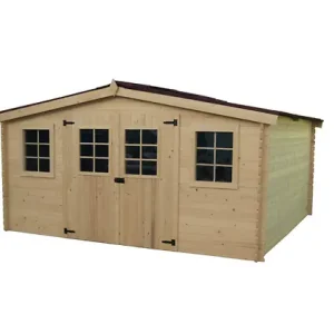 Offre Spéciale Abri de jardin bois 28mm BA 4040.02 N - L.400xH.207xP.400cm HABRITA