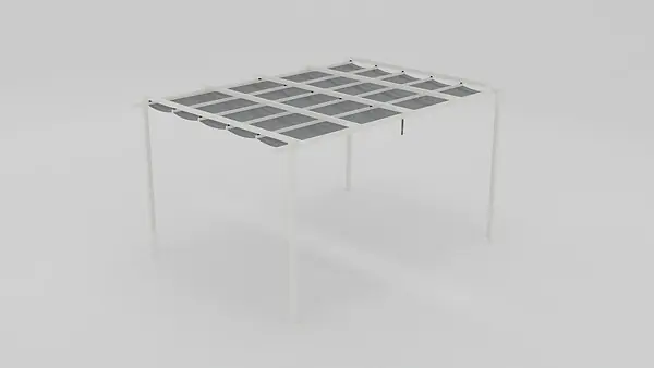 Pergola autoportante Camus - Blanc - H.240xL.300xP.300cm ELSEALU Vente Directe
