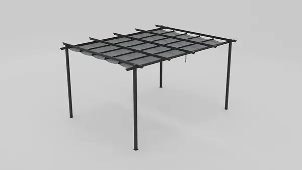Pergola Camus autoportante - Gris - 3x3m - H.240xL.300cm ELSEALU Promotion