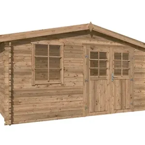 Achetez Aujourd'hui Abri de jardin bois AMELY 34mm - Brun - L.296xP.410.8cm LASITAMAJA