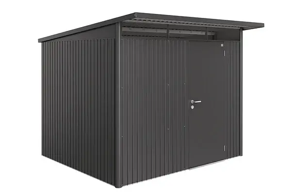 Promotion Saisonnière Abri de jardin en acier AvantGarde A6 - L.260xl.260xH.218cm BIOHORT