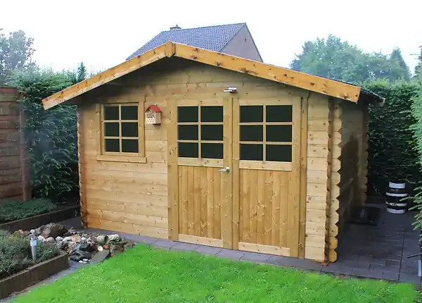 Abri de jardin bois Chimay - Vert - L.358xH.239.2xP.298cm SOLID Nouveauté