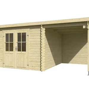 Seulement Aujourd'hui Abri bois Tampa 28 mm - Surface 15.98m² LASITAMAJA