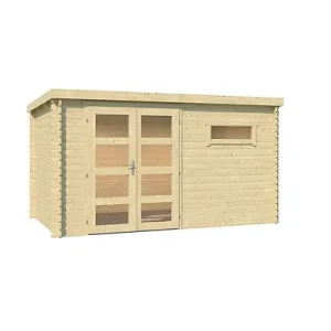Meilleur Choix Abri de jardin bois Augusta 28mm - toit plat - L.380xl.230cm LASITAMAJA