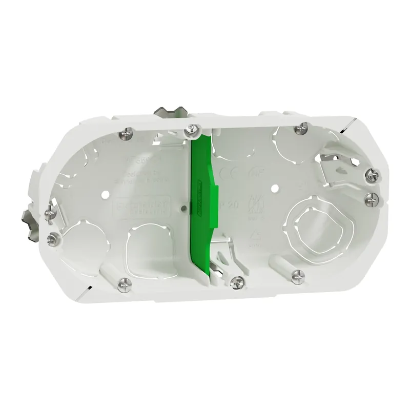 Boite d‘encastrement 2 postes 67x40mm IP20 pour Multimatériaux - Multifix Schneider Electric Nouvelle Collection