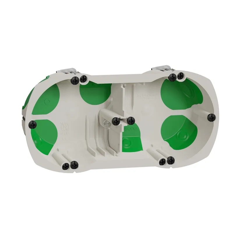 Boite d‘encastrement étanche 2 postes 67x40mm IP40 matériaux creux - Multifix Air Schneider Electric Dernière Chance