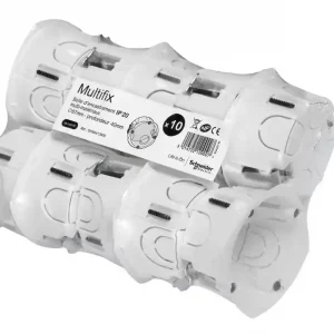 10 boites d‘encastrement 1 poste 67x40mm IP20 pour Multimatériaux - Multifix Schneider Electric Solde