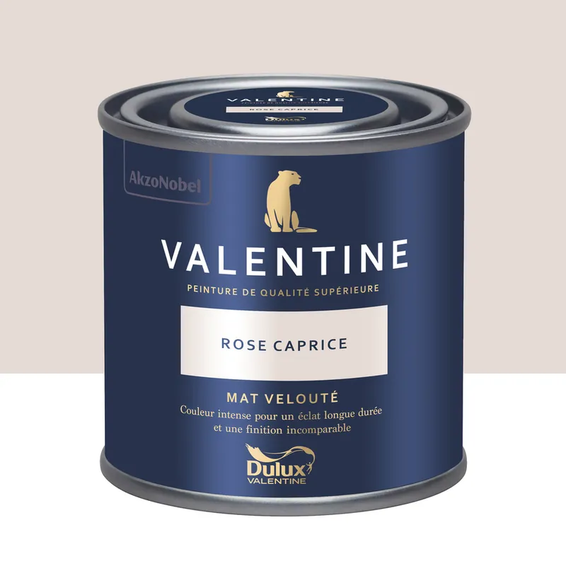 Peinture Valentine Mat Velouté Rose Caprice 0,125 L - DULUX VALENTINE Promotion