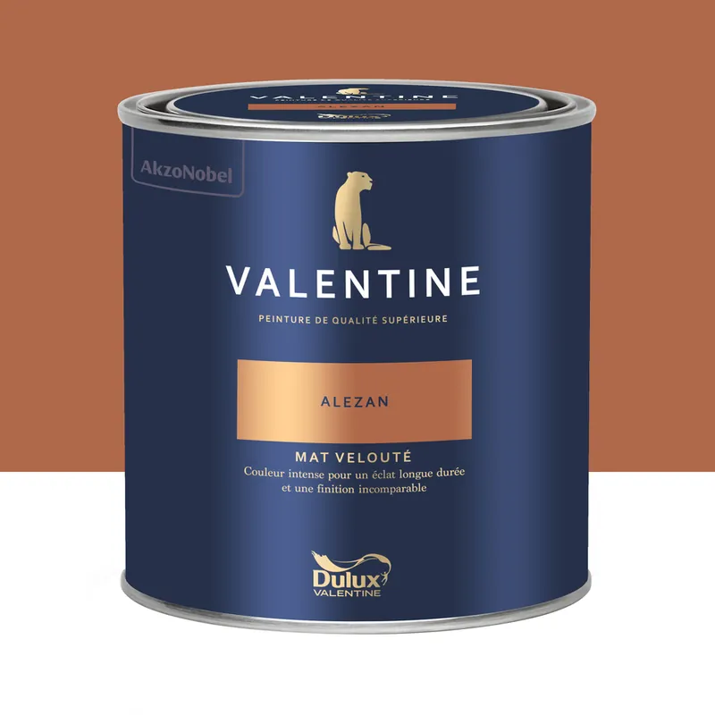 Peinture Valentine Mat Velouté Alezan 0,5L - DULUX VALENTINE Soldes