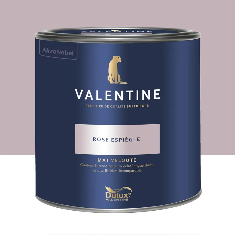 Peinture Valentine Mat Velouté Rose Espiègle 2 L - DULUX VALENTINE Dernière Chance