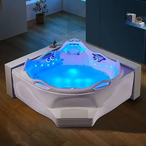 Nouvelle Collection Baignoire balnéo angle Love story 42 jets DISTRIBAIN