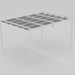 Retour Gratuit Pergola autoportante Camus - Blanc - H.240xL.400xP.300cm ELSEALU