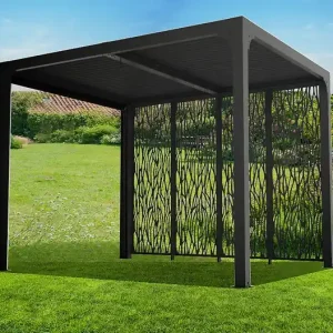 Pergola bioclimatique alu - L.300xl.240xH.235cm HABRITA Bon Plan